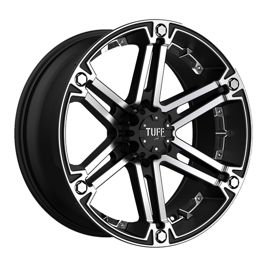Tuff T01 20X9 20 6X135/6X5.3/6X139.7/6X5.5 FLAT BLACK W/ MACHINED FACE