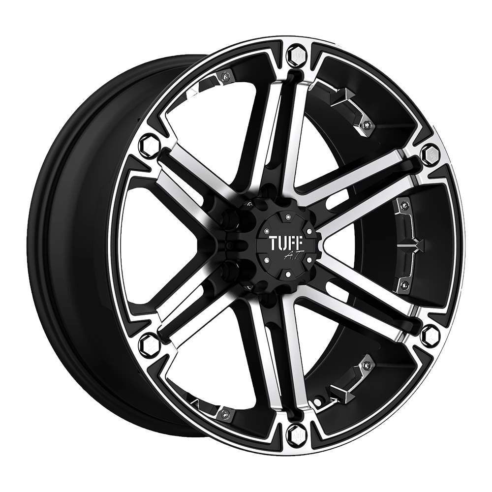 Tuff T01 20X9 10 6X114.3/6X120/6X4.5/120 FLAT BLACK W/ MACHINED FACE