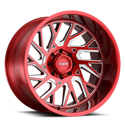 Tuff T4B 20X12 -45 5X127 CANDY RED W/ MILLED SPOKE