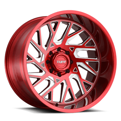 Tuff T4B 20X12 -45 8X170/8X6.7 CANDY RED W/ MILLED SPOKE