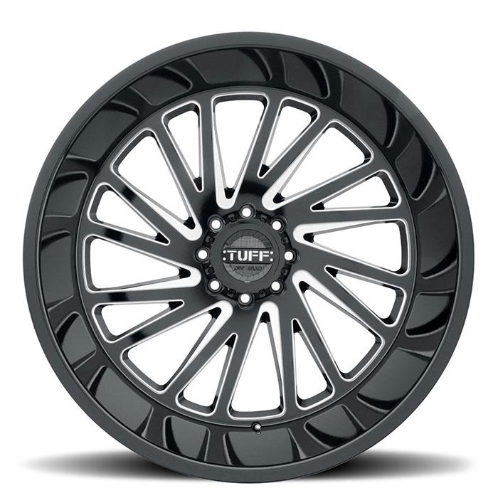 TUFF AT T2A 26x14 -72 6x139.7(6x5.5) Black and Milled Directional