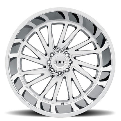 SET OF 4 TUFF AT T2A 26x14 -72 6x139.7(6x5.5) Chrome Left Side