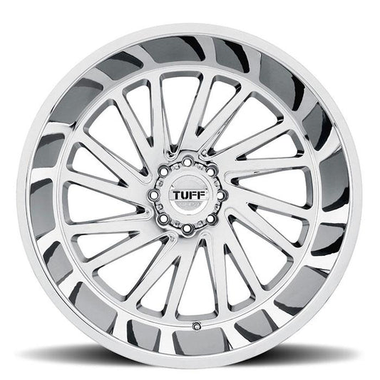 SET OF 4 TUFF AT T2A 26x14 -72 6x139.7(6x5.5) Chrome Left Side