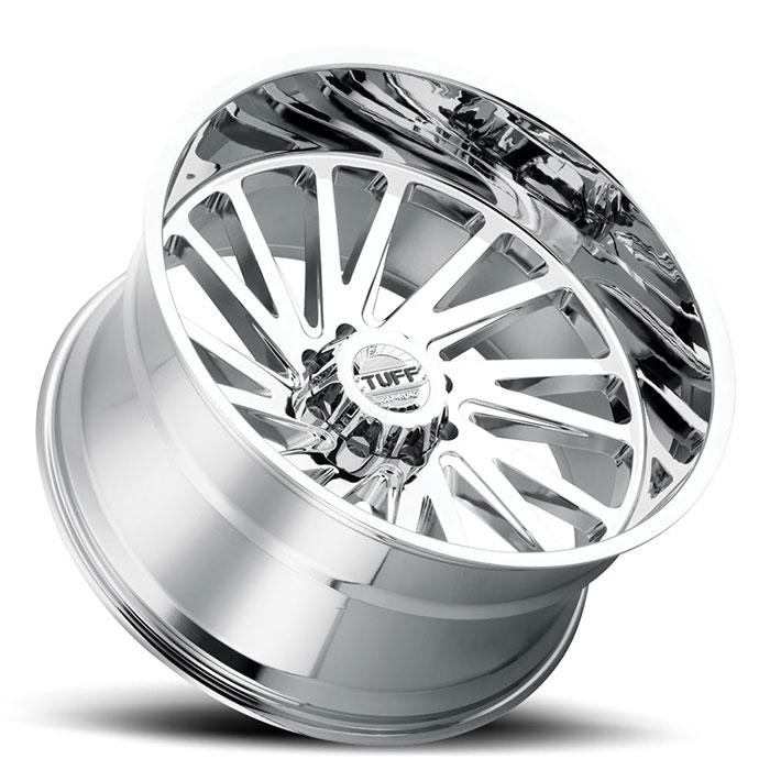 SET OF 4 TUFF AT T2A 26x14 -72 6x139.7(6x5.5) Chrome Left Side