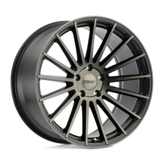 TSW LUCO 18X8.5 35 5X120/5X4.72 MATTE BLACK W/ MACHINE FACE & DARK TINT