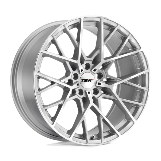 TSW SEBRING 18X9.5 40 5X114.3/5X4.5 SILVER W/ MIRROR CUT FACE
