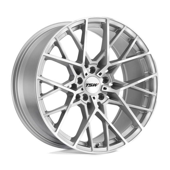 TSW SEBRING 18X9.5 35 5X112/5X112 SILVER W/ MIRROR CUT FACE