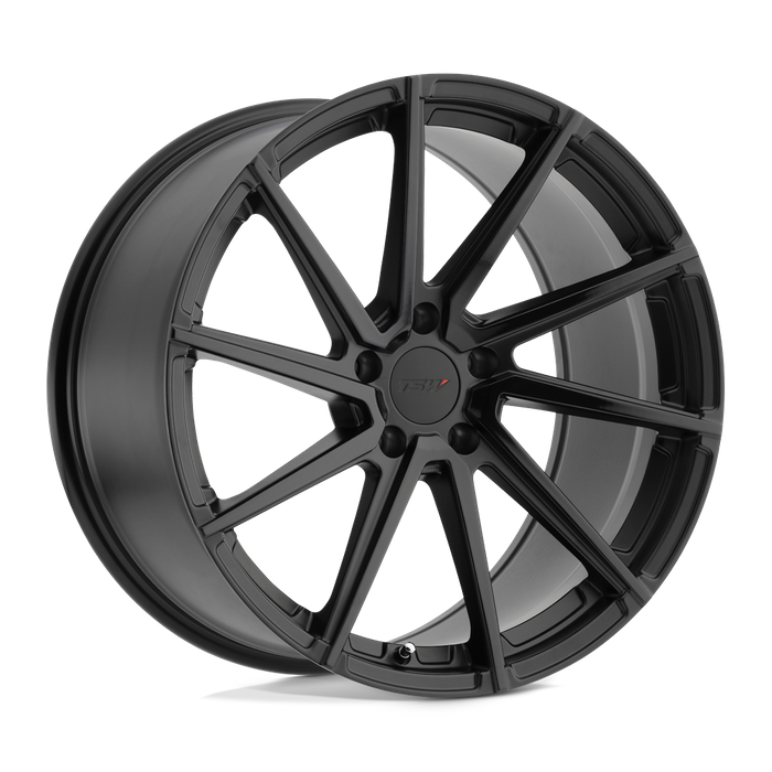TSW WATKINS 18X9.5 39 5X112/5X112 DOUBLE BLACK - MATTE BLACK W/ GLOSS BLACK FACE