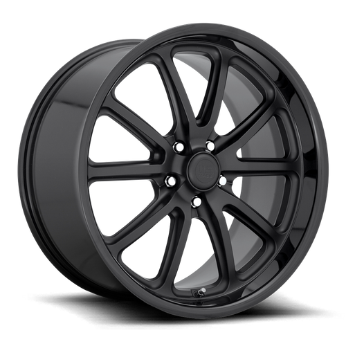 US Mag 1PC U123 RAMBLER 18X8 1 5X120.65/5X4.75 GLOSS BLACK MATTE BLACK