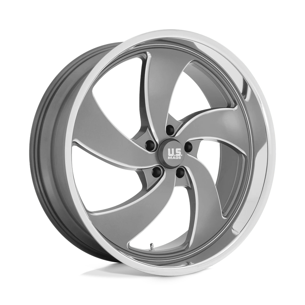 US Mag 1PC U133 DESPERADO 22X10.5 1 5X120.65 ANTHRACITE MILLED DIAMOND CUT MILLED
