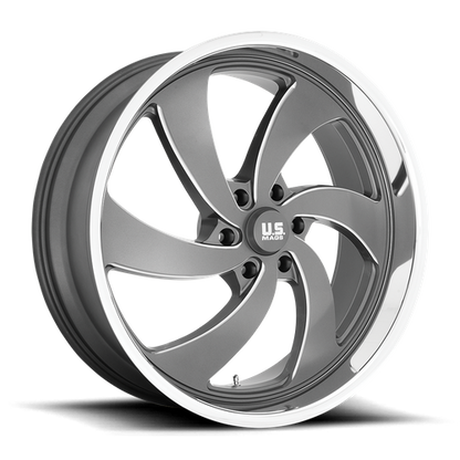 US Mag 1PC U133 DESPERADO 24X9 25 6X135/6X5.3 Anthracite Milled Diamond Cut Milled