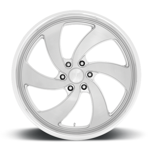 US Mag 1PC U134 DESPERADO 24X10 25 6X139.7 SILVER BRUSHED FACE MILLED DIAMOND CUT MILLED