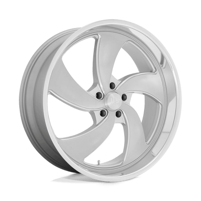 US Mag 1PC U134 DESPERADO 22X10.5 1 5X120.65 SILVER BRUSHED FACE MILLED DIAMOND CUT MILLED