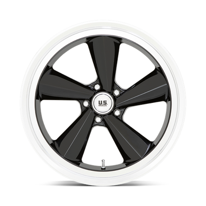 US Mag 1PC U136 TS 22X9 15 5X127 GLOSS BLACK WITH DIAMOND CUT LIP