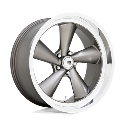 US Mag 1PC U137 TS 22X10.5 0 5X127/5X5.0 ANTHRACITE WITH DIAMOND CUT LIP