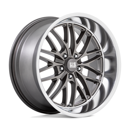 US Mag 1PC U139 SANTA CRUZ 20X10 6 5X120.65/5X4.75 ANTHRACITE WITH DIAMOND CUT LIP