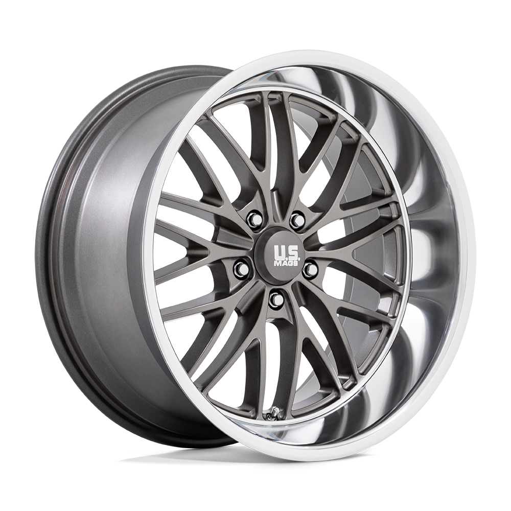 US Mag 1PC U139 SANTA CRUZ 20X8.5 6 5X127/5X5.0 ANTHRACITE WITH DIAMOND CUT LIP