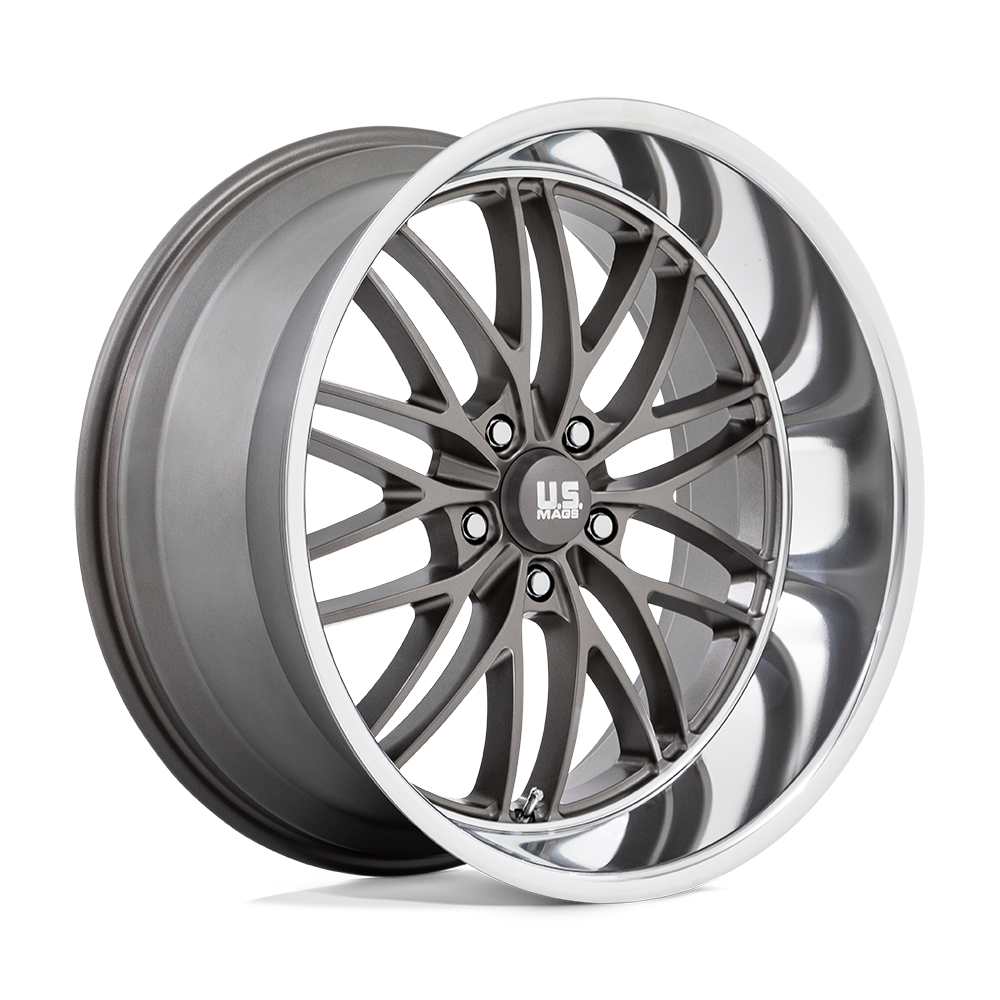 US Mag 1PC U139 SANTA CRUZ 22X10.5 0 5X127/5X5.0 ANTHRACITE WITH DIAMOND CUT LIP