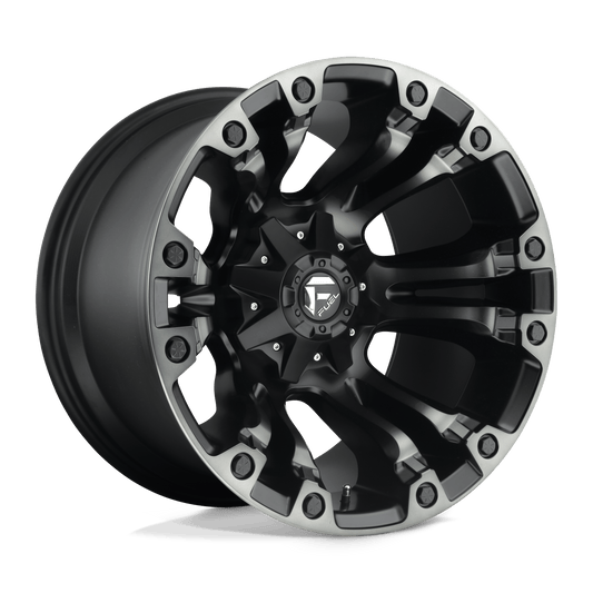 FUEL 1PC D851 VAPOR 20X9 1 8X165.1 MATTE BLACK GRAY TINT