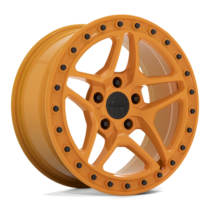 Victor Equipment BERG 17X8 20 5X130/5X130 GLOSS ORANGE WITH BLACK BOLTS