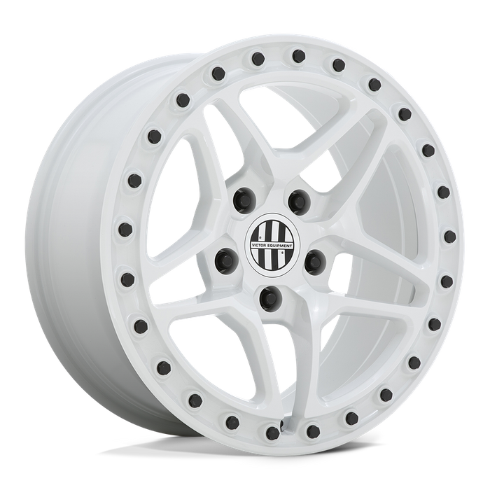 Victor Equipment BERG 18X8 20 5X130/5X130 GLOSS WHITE WITH BLACK BOLTS