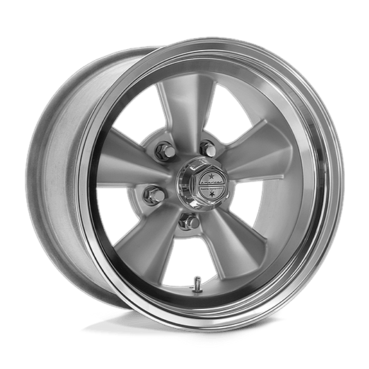 American Racing Vintage VNT70R 17X8 0 5X120.65/5X4.75 Gunmetal W/ Polished Lip