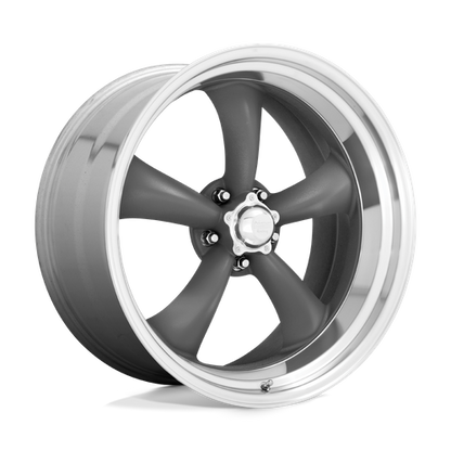 American Racing Vintage VN215 CLASSIC TORQ THRUST II 1 PC 22X11 18 5X127/5X5.0 Mag Gray Machined Lip
