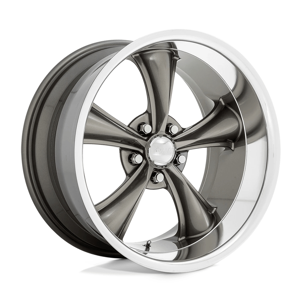 American Racing Vintage VN338 BOSS TT 18X9.5 -4 5X114.3/5X4.5 Graphite With Diamond Cut Lip