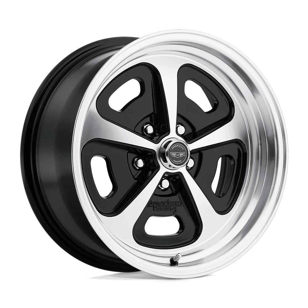 American Racing Vintage VN501 500 MONO CAST 17X9 0 5X120.65/5X4.75 Gloss Black Machined