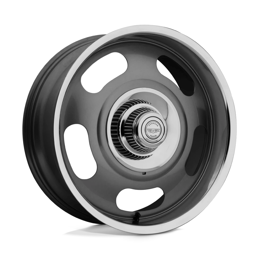 American Racing Vintage VN506 20X8 0 5X120.65/5X127/5X4.75/5.0 Mag Gray Center Polished Lip