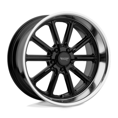 American Racing Vintage VN507 RODDER 18X9.5 0 5X114.3/5X4.5 Gloss Black Diamond Cut Lip