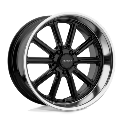 American Racing Vintage VN507 RODDER 18X8 15 5X115/5X115 Gloss Black Diamond Cut Lip