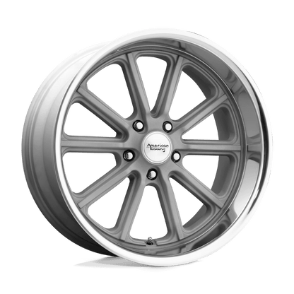 American Racing Vintage VN507 RODDER 18X9.5 0 5X114.3/5X4.5 Vintage Silver Diamond Cut Lip