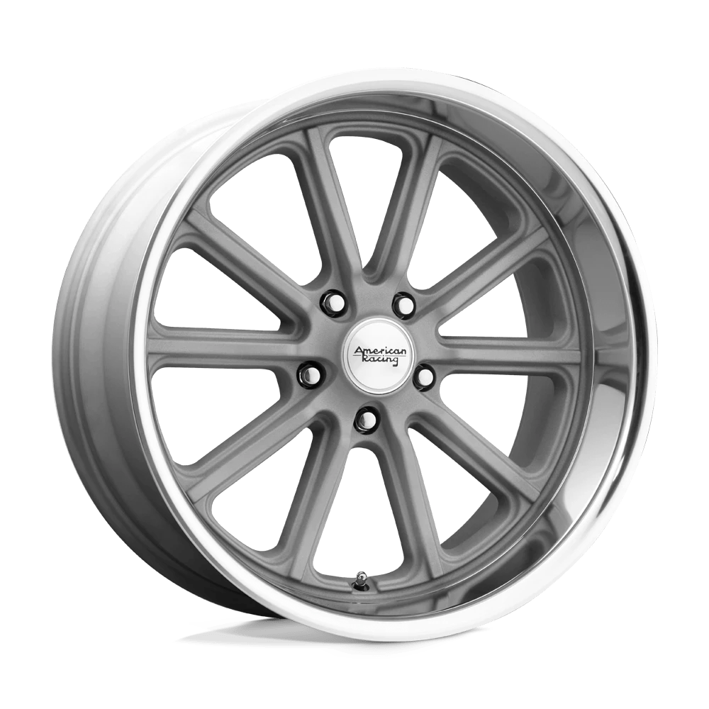 American Racing Vintage VN507 RODDER 18X9.5 0 5X120.65/5X4.75 Vintage Silver Diamond Cut Lip