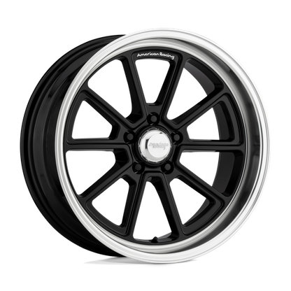 American Racing Vintage VN510 DRAFT 20X10 6 5X120.65/5X4.75 Gloss Black Diamond Cut Lip