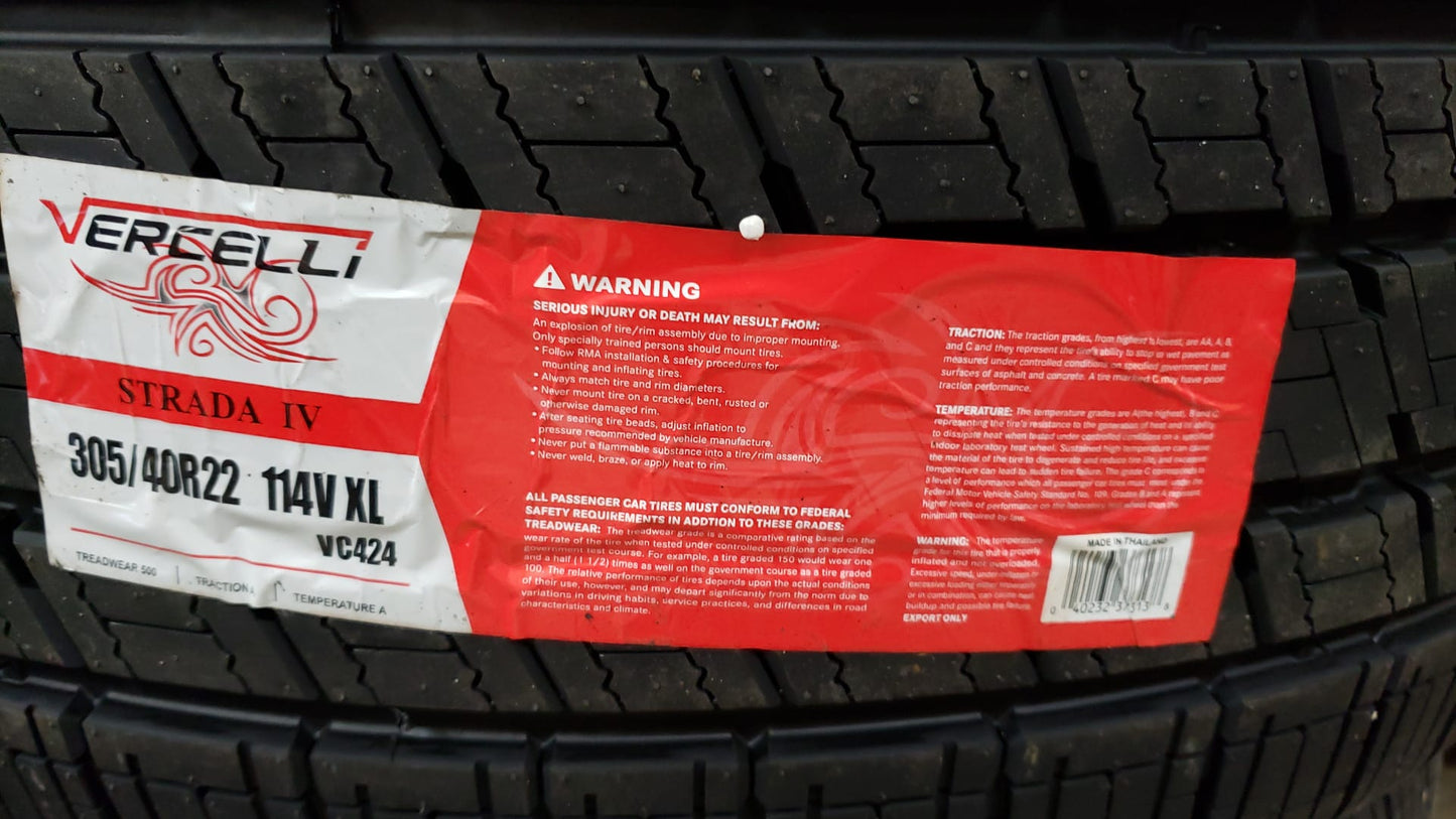 305/40R22-XL-VERCELLI STRADA IV BLK 114V