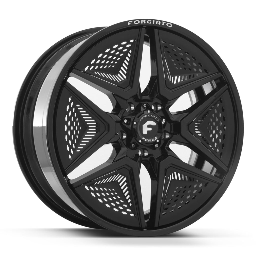 22x9 FLOW TERRA 007 Gloss Black (Black w/Inserts) (6x135 / 87.1 / +40) - Wheels | Rims