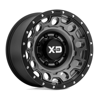 XD XD129 HOLESHOT 17X9 -12 6X139.7 MATTE GRAY W BLACK REINFORCING RING