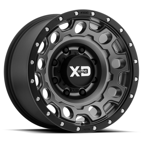 XD XD129 HOLESHOT 18X9 25 5X150/5X150 Matte Gray W Black Reinforcing Ring