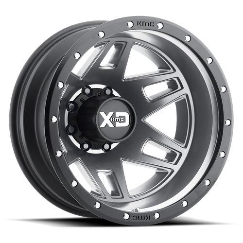 XD XD130 MACHETE DUALLY 17X6.5 -140 8X200/8X200 Matte Gray Black Ring