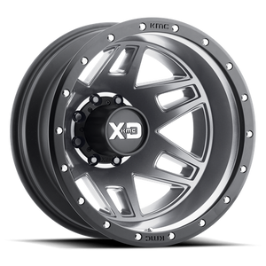 XD XD130 MACHETE DUALLY 17X6.5 -140 8X210/8X210 Matte Gray Black Ring