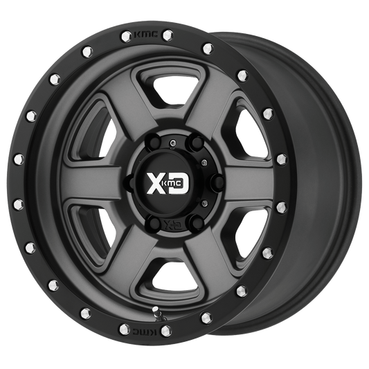 XD XD133 FUSION OFF-ROAD 18X9 0 6X139.7/6X5.5 Satin Gray With Satin Black Lip