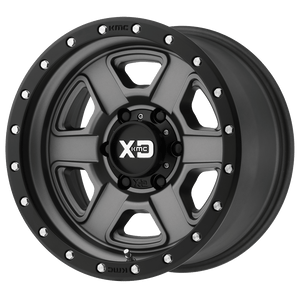 XD XD133 FUSION OFF-ROAD 17X9 -12 6X139.7/6X5.5 Satin Gray With Satin Black Lip