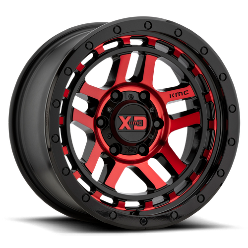 XD XD140 RECON 17X8.5 18 6X139.7/6X5.5 Gloss Black Machined With Red Tint