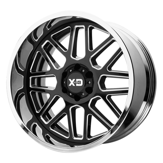 XD XD201 GRENADE 22X10 -18 6X135/6X5.3 Gloss Black Milled Center Chrome Lip