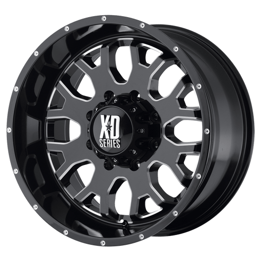 XD XD808 MENACE 20X9 18 8X165.1/8X6.5 Gloss Black With Milled Accents
