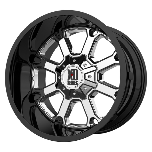 XD XD825 BUCK 25 20X9 0 6X135/6X5.3/6X139.7/6X5.5 PVD Center Gloss Black Lip