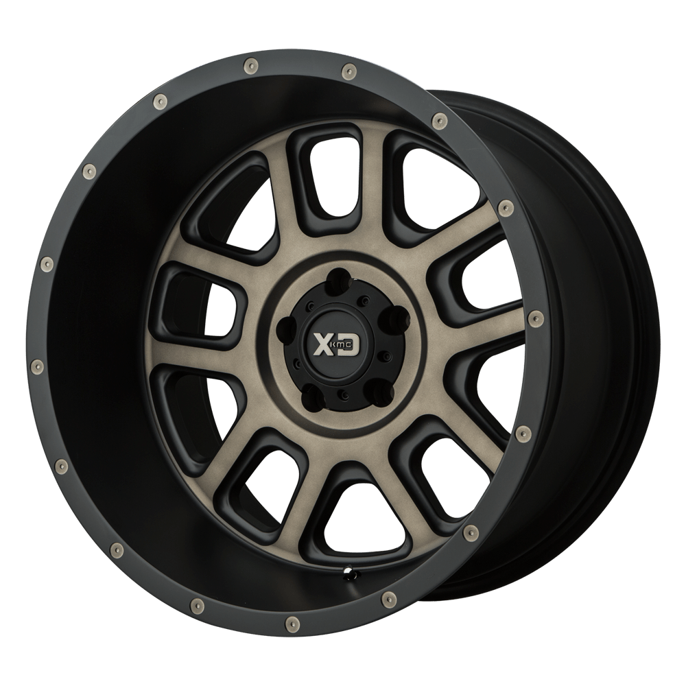 XD XD828 DELTA 20X9 -12 8X180/8X7.1 Matte Black w/ Dark Tint Clear