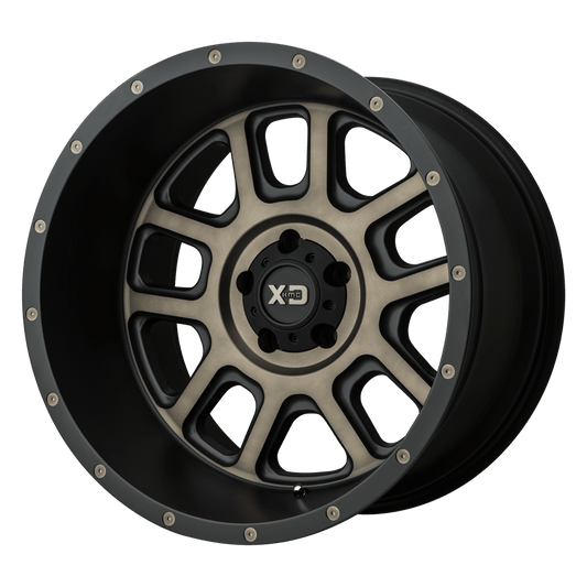 XD XD828 DELTA 20X9 -12 8X180/8X7.1 Matte Black w/ Dark Tint Clear