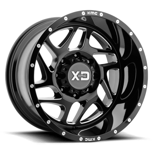 XD XD836 FURY 20X9 18 5X139.7/5X5.5 Gloss Black Milled